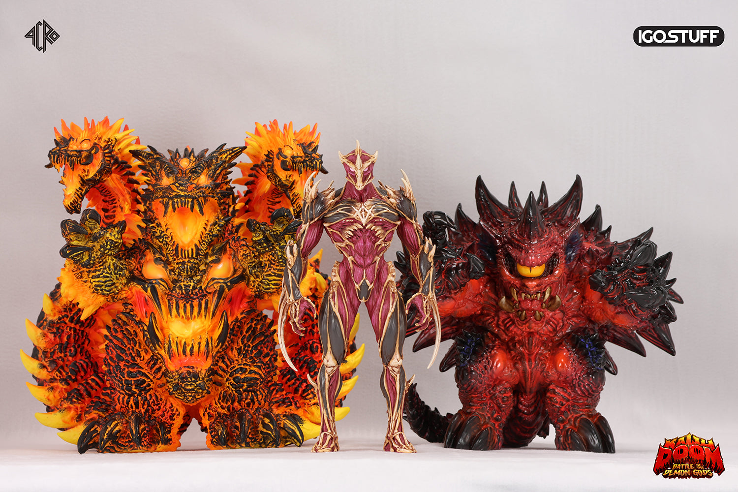 HERO DEMON & TURTLE DEMON & LIZARD DEMON Set - KAIJU DOOM Battle of th ...